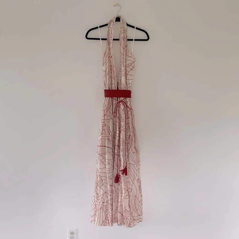 Anthropologie Samarkand Lilka Halter Wrap Dress - Picture 5 of 9